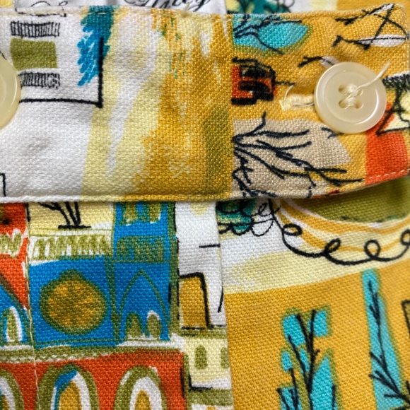 shorts small cotton festive colorful Bermuda flat front - Picture 12 of 13